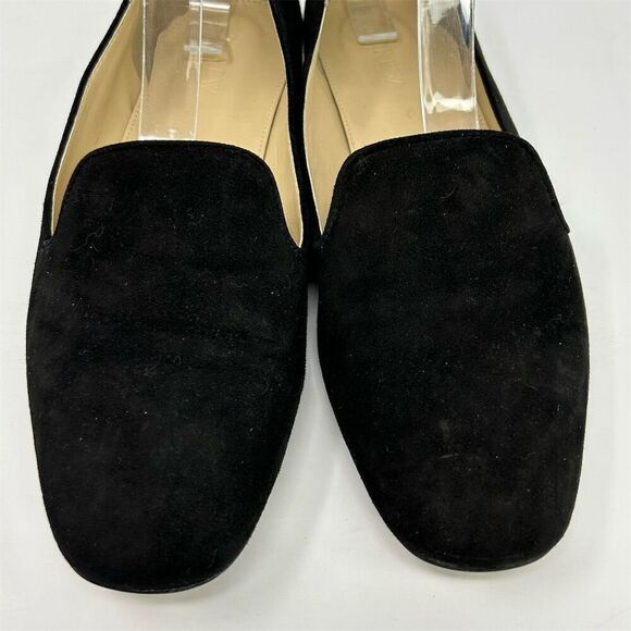 J.Crew Women's Black Suede Leather Smoking Loafers Size 7.5 Casual Flats - Picture 5 of 14